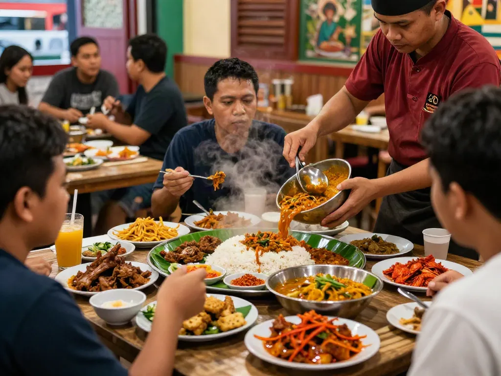 Nasi Kandar dining experience at Rokok88 with various dishes and rokok88 login in vibrant restaurant setting